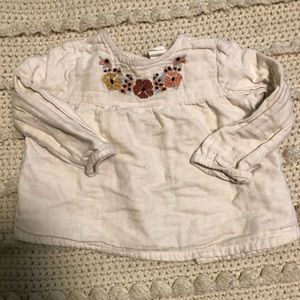 H&M Long Sleeved Organic Baby Top with Flowers